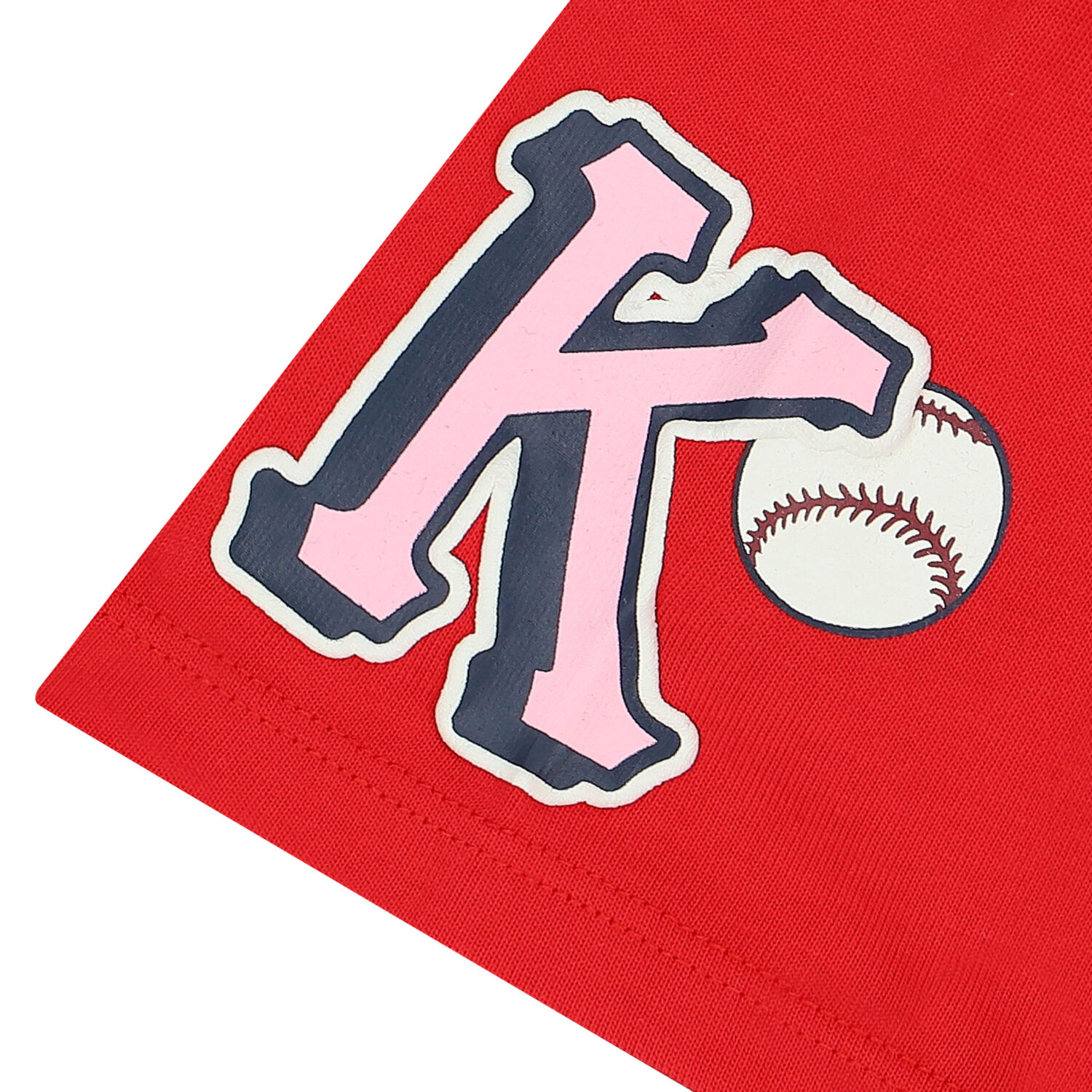 Girls Pink & Red Varsity Logo T-Shirt, 1, hi-res